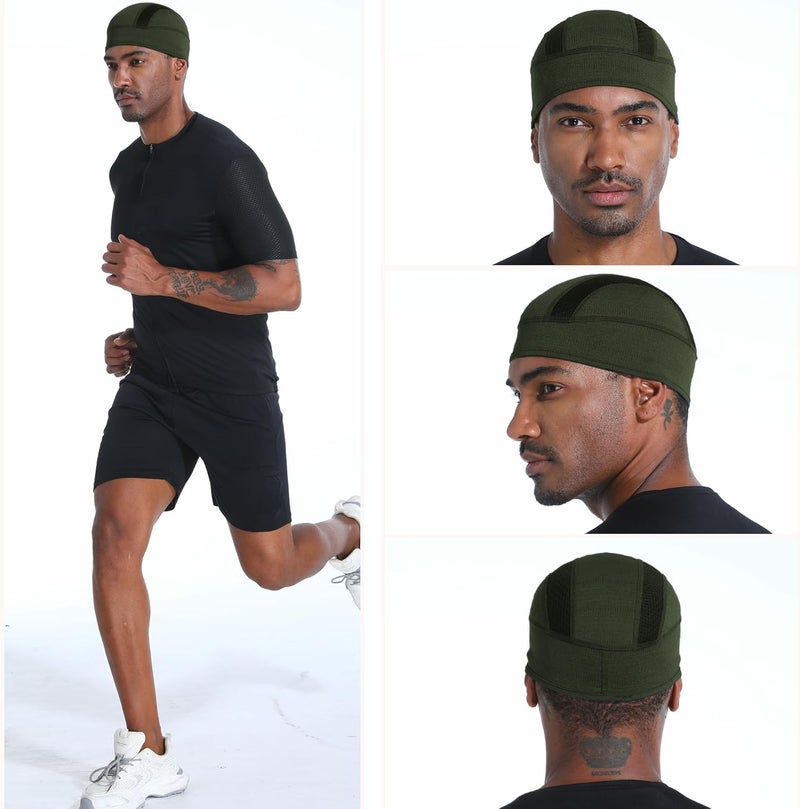 vidsel Skull Cap Cooling Helmet Liner Beanie Breathable Mesh Sweat Wicking Cycling Running Hat for Men Women - Image 3